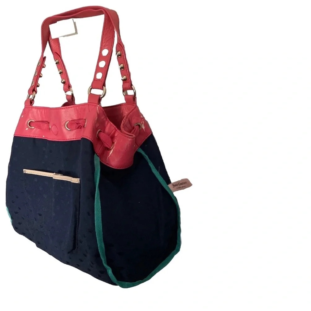 Y2K Vintage 2013 Juice Couture, Malibu Nylon Daydreamer Shoulder Bag,Barbiecore - Picture 11 of 14